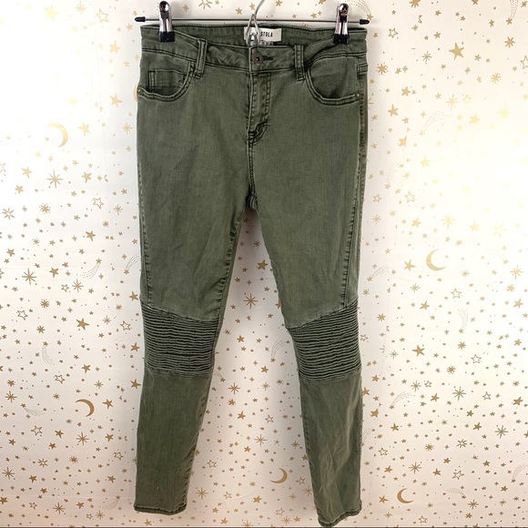 audrey moto detail skinny pant